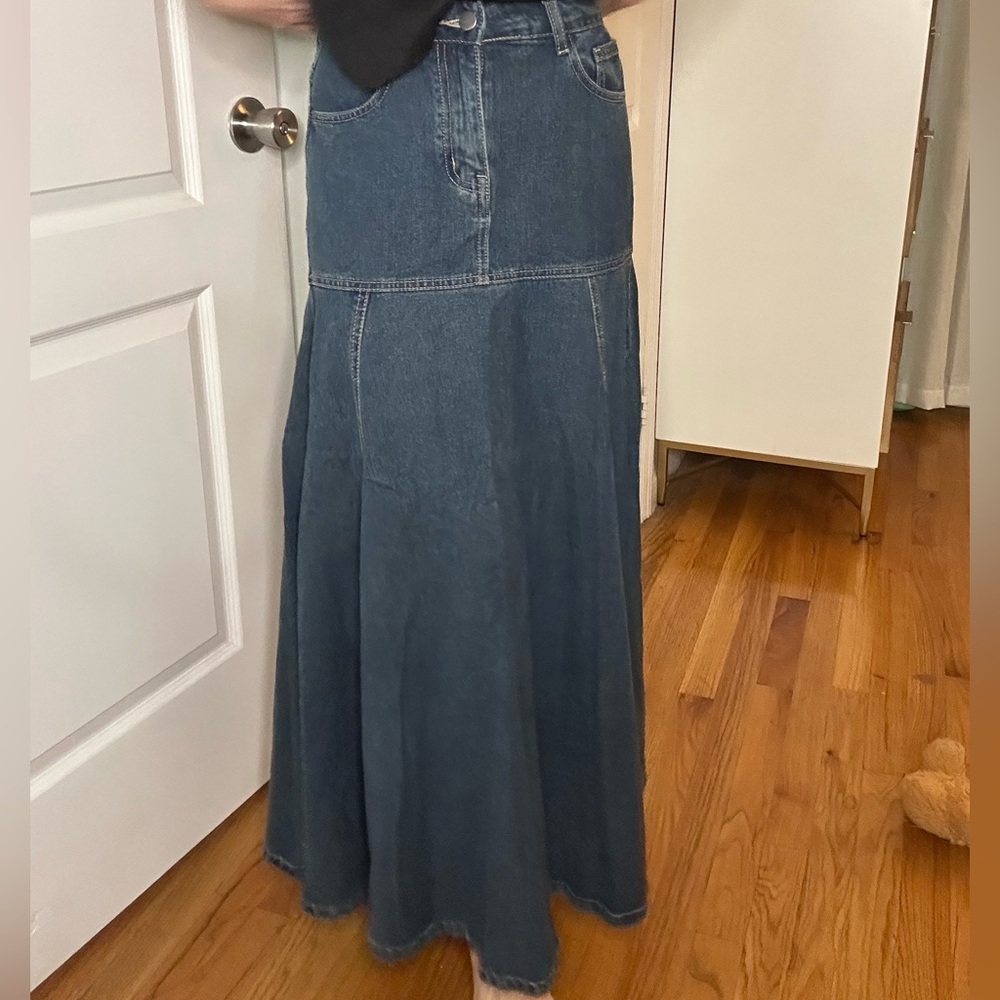 Re:commend Blue Denim Jean Maxi Skirt